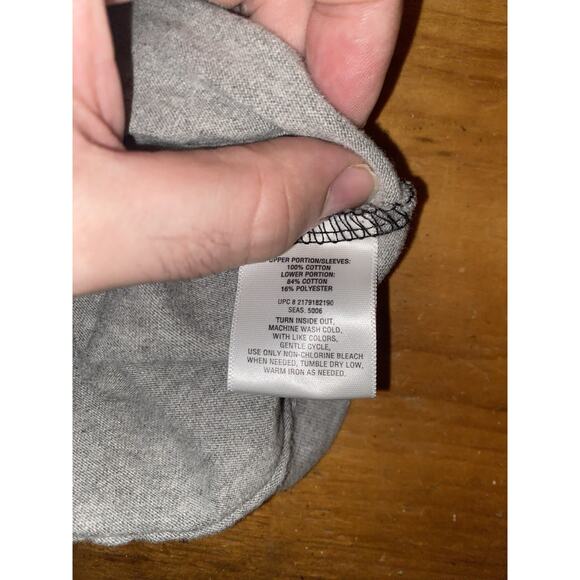 Basic Editions Gray Blue Stripe Men's Size Medium - Picture 6 of 6